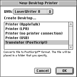 Запустите Desktop Printer Utility